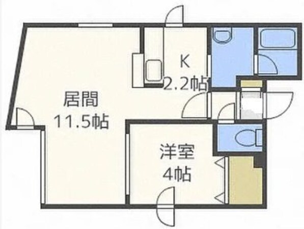 手稲駅 徒歩4分 1階の物件間取画像